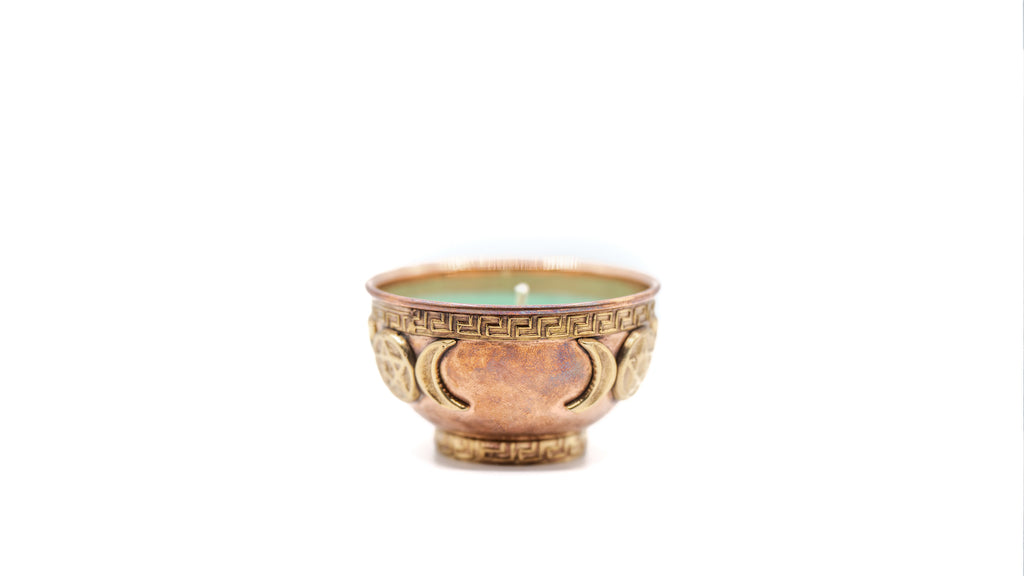 Homerik "Morgana's Godless Cauldron" Soy Handcrafted Fragrant Copper Bowl Candle (4 oz)