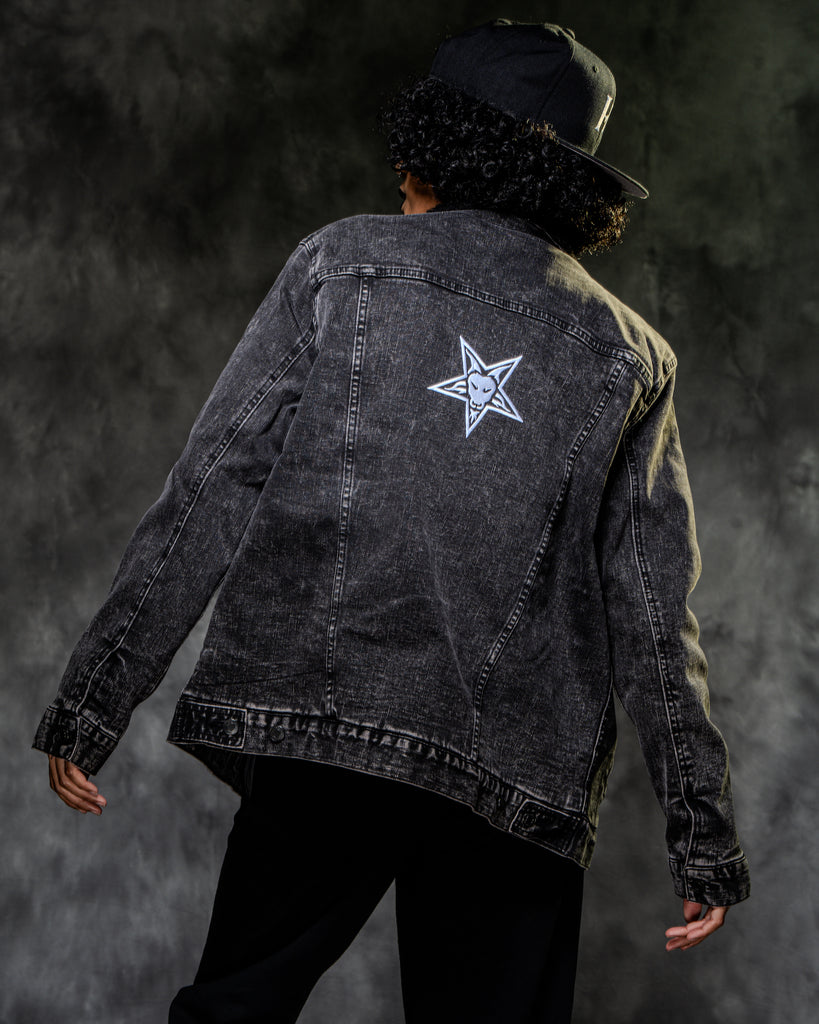 Homerik "Hell Insignia" Denim Sherpa Jacket (Unisex)