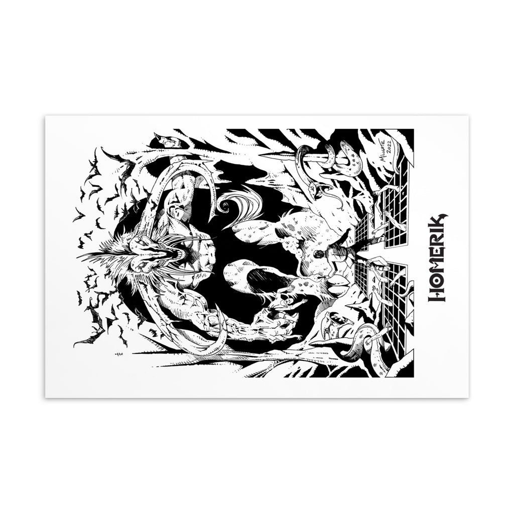 Homerik "Boiling Labyrinth" Illustration Postcard (4"x6")