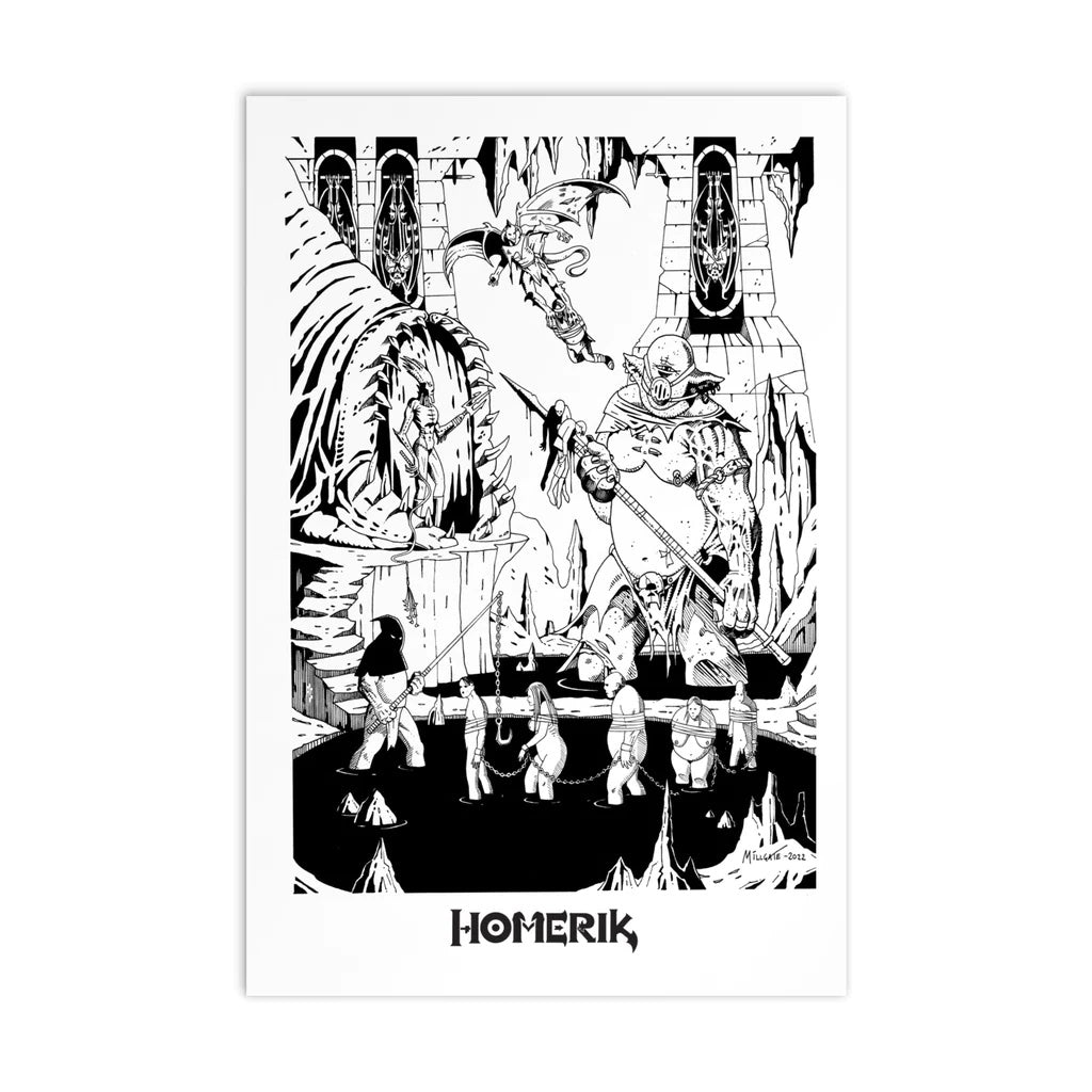 Homerik "Silver Tongue" Illustration Postcard (4"x6")