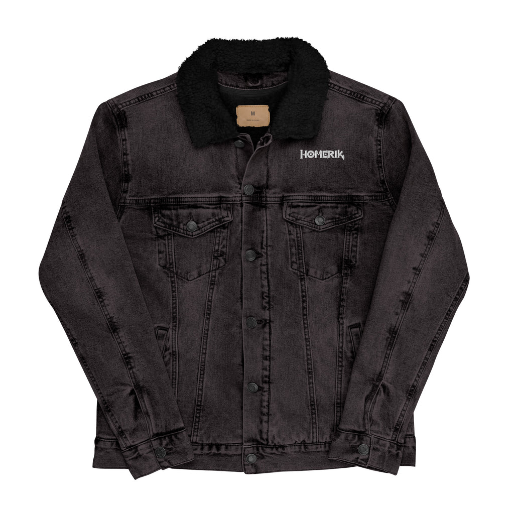 Homerik "Hell Insignia" Denim Sherpa Jacket (Unisex)